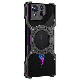Чохол для ASUS ROG Phone 8 5G / 8 Pro 5G, Kickstand Bumper, з кришкою об'єктива, для MagSafe, чорний / фіолетовий