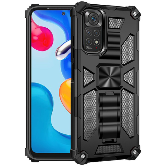 Чехол до Xiaomi Redmi Note 11 / 11S, Armor Kickstand, чёрный