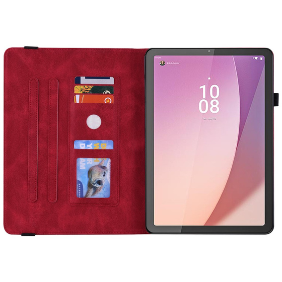 Чехол для Lenovo Tab M9, Butterfly, красный