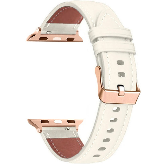 Кожаный ремешок для Apple Watch 1/2/3/4/5/6/7/8/SE/Ultra 42/44/45/49 мм, розовый