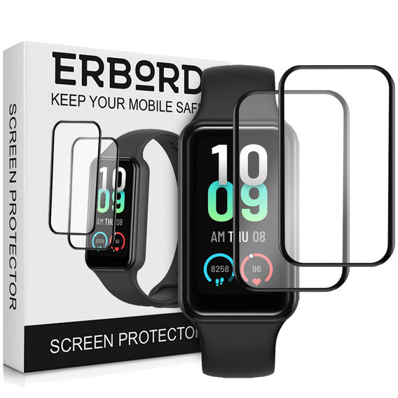 2x Гібридне скло ERBORD для Amazfit Band 7