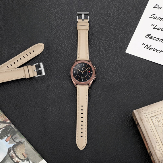 Шкіряний ремінець для Samsung Galaxy Watch 42mm - Apricot