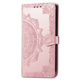 Откидной чехол для Xiaomi Redmi 12C, Mandala, розовый rose gold