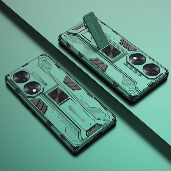 Чoхол до Honor 70 5G, Military kickstand, зелений