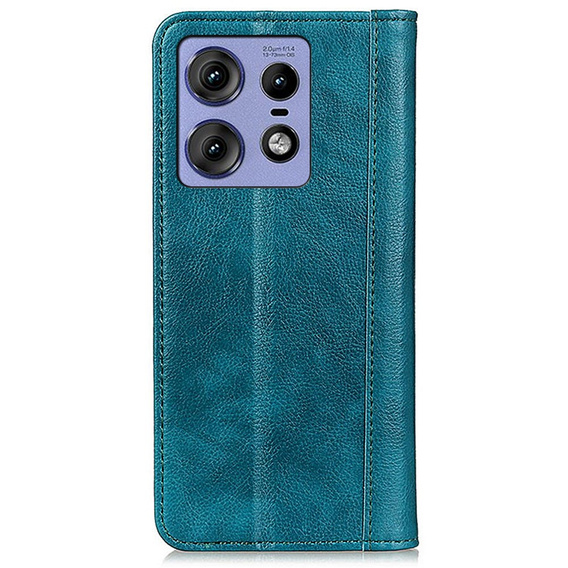 Флип-кейс для Motorola Edge 50 Pro, Split Leather, зелёный