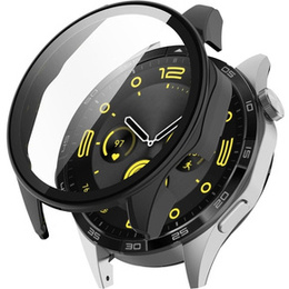 Чехол 2 в 1 + закаленное стекло для Huawei Watch GT 4 46mm, чёрный