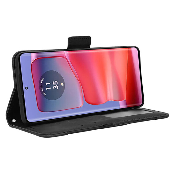 Откидной чехол для Motorola Edge 50 Pro, Card Slot, чёрный