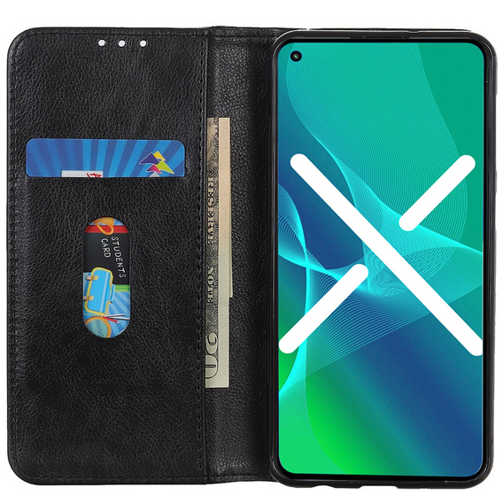 Флип-кейс для Motorola Moto G73 5G, Split Leather, чёрный