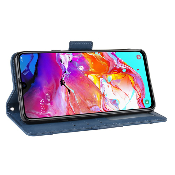 Футляр з клапаном для Samsung Galaxy A20s, Card Slot, темно-синій