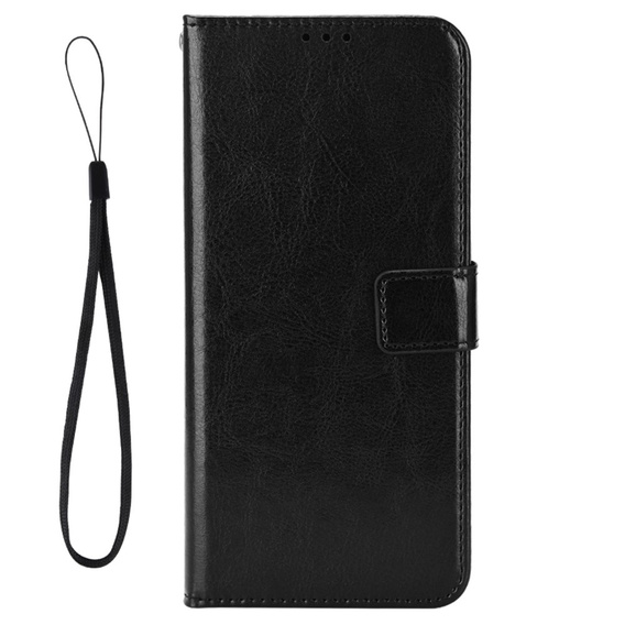 Футляр з клапаном для Samsung Galaxy Xcover 6 Pro 5G, Crazy Horse Wallet, чорний