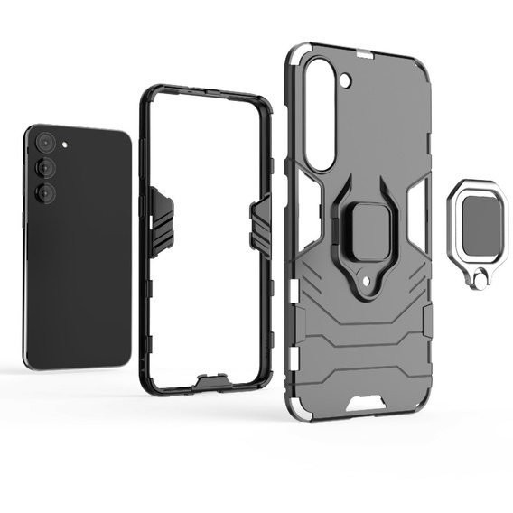 Чoхол до Samsung Galaxy S23, Kickstand Ring, чорний