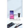 Индуктивное зарядное устройство Qi2 3in1 15 Вт для iPhone / Apple Watch / Airpods / Galaxy / Galaxy Watch / Galaxy Buds, белый
