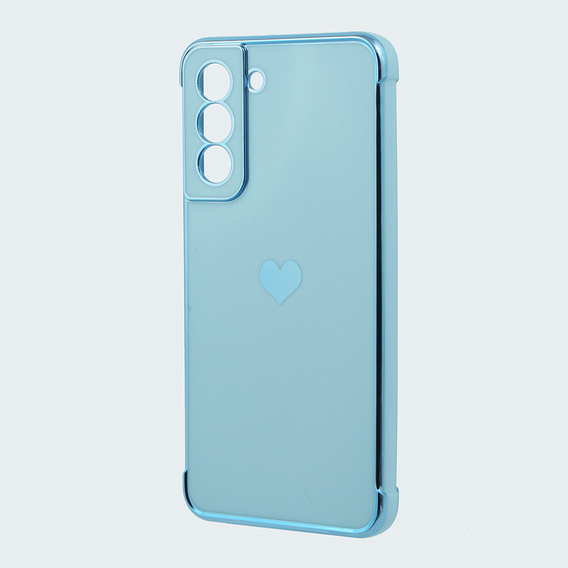 Чехол до Samsung Galaxy S21 FE, Electro heart, синий