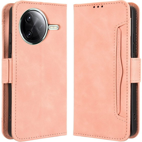 Откидной чехол для Xiaomi Poco F7 Pro, Card Slot, розовый