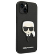 Чехол Karl Lagerfeld до iPhone 14 Plus, Saffiano Karl's Head Patch, чёрный