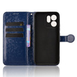 Чехол с откидной крышкой для Oppo Reno 14F, Wallet Rhombus, синий