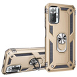 Бронированный Чехол до Xiaomi Redmi Note 10 Pro, Nox Case Ring, золотой