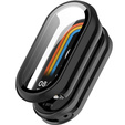 Чехол 2 в 1 + закаленное стекло для Xiaomi Smart Band 10 / 9 / 8, чёрный
