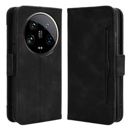 Футляр з клапаном для Xiaomi 14 Ultra, Card Slot, чорний