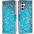Откидной чехол для Samsung Galaxy S23 FE, Wallet, Sakura синий