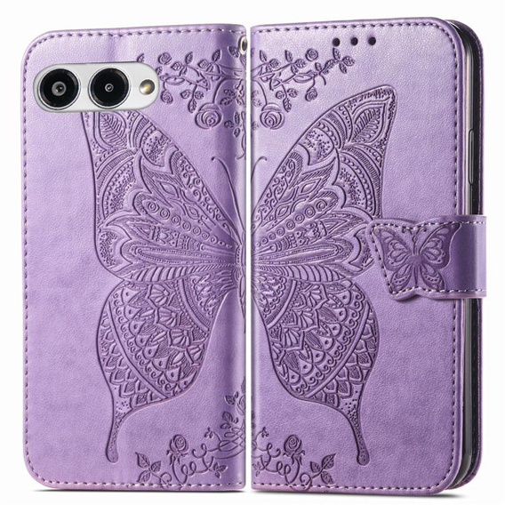 Чохол-книжка для T Phone 3 5G, Butterfly, фіолетовий