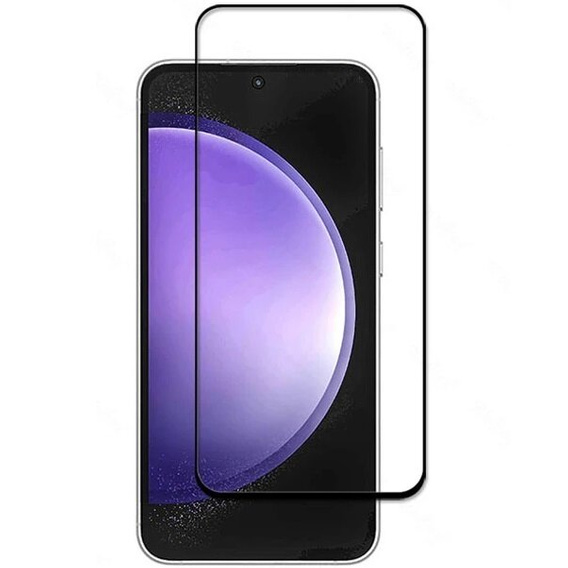 Закаленное стекло 3D для Samsung Galaxy S24 FE, чёрная рама