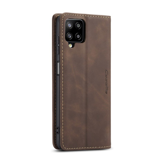 Чехол CASEME для Samsung Galaxy A12 / M12 / A12 2021, Leather Wallet Case, кофе