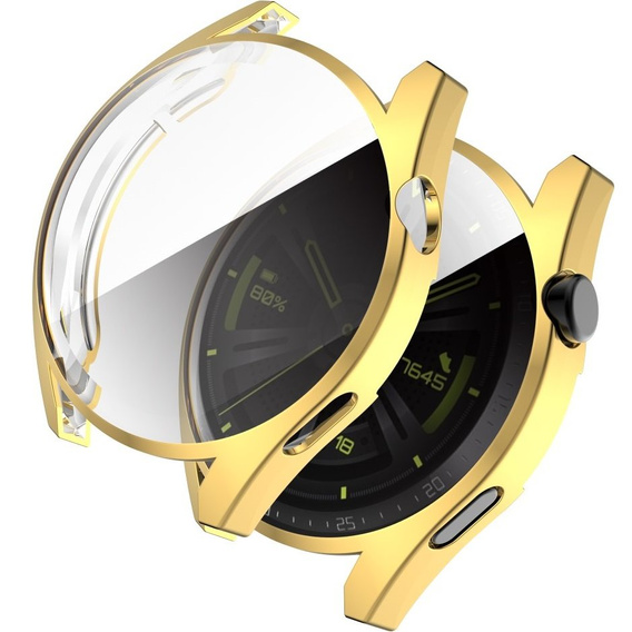 Чехол 2в1 с защитой экрана для часов Huawei Watch GT 3 46mm, Gold