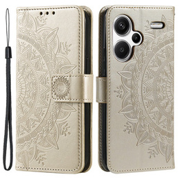 Чохол-книжка для Xiaomi Redmi Note 13 Pro+, Mandala, золотий