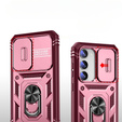 Чохол NOX Camera Slide Samsung Galaxy S23 Plus, CamShield Slide, рожевий / червоний