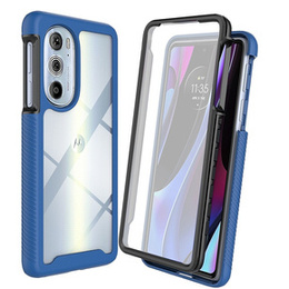 Чехол для Motorola Edge 30 Pro, Shockproof, с пленкой, синий