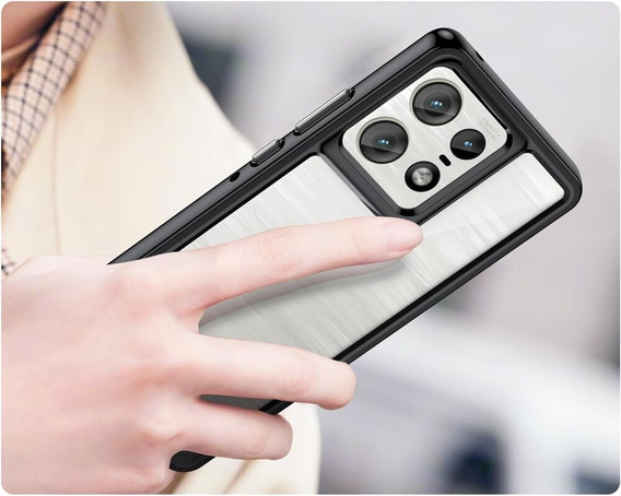 Чехол до Motorola Edge 50 Pro, Fusion Hybrid, чёрный