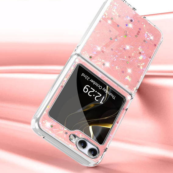 Чохол для Samsung Galaxy Z Flip 5 5G, Блиск, рожевий
