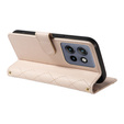 Чохол-сумка для Motorola Edge 50 Neo / Motorola ThinkPhone 25, Rhombus Crossbody Leather, бежевий