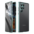 Чехол для Samsung Galaxy S23 Ultra, Magnetic Dual Glass, зелёный