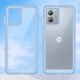 Чехол до Motorola Moto G53 5G, Fusion Hybrid, прозрачный / синий