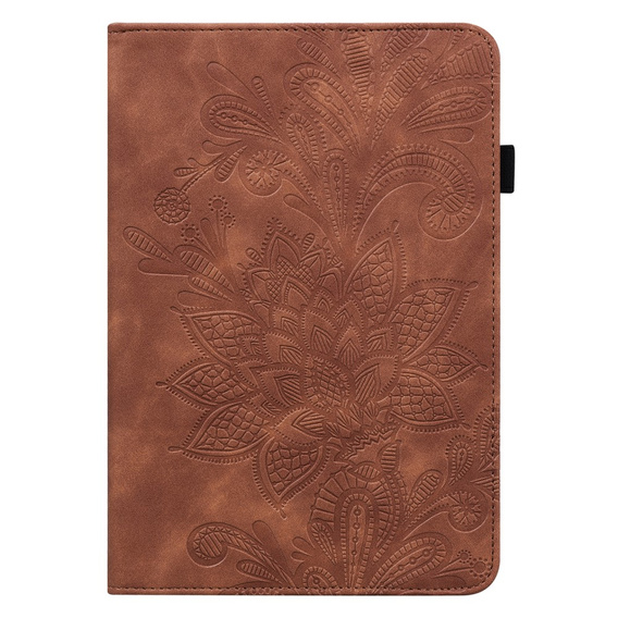 Чохол-накладка для Lenovo Tab M9, flower, коричневий