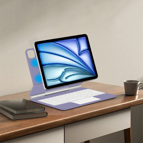 Чехол-клавиатура для iPad Air 11" 2024, Magnetic Keyboard Touchpad, фиолетовый