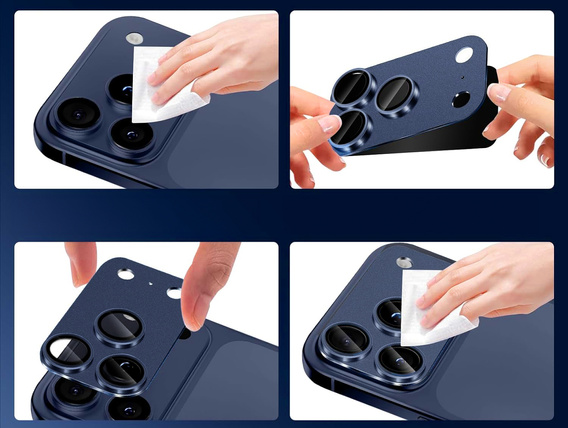 2x Захисне скло ERBORD для острівця камер iPhone 17 Pro