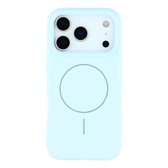 Силиконовый чехол для iPhone 17 Pro, для MagSafe, противоударный, синий