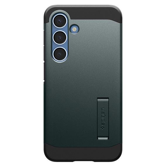 Чехол Spigen для Samsung Galaxy S25, Tough Armor Mag MagSafe, зелёный + закаленное стекло 9H