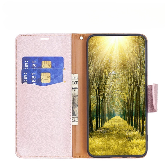 Чохол-книжка для Samsung Galaxy A54 5G, Wallet Litchi Magnet, рожевий rose gold