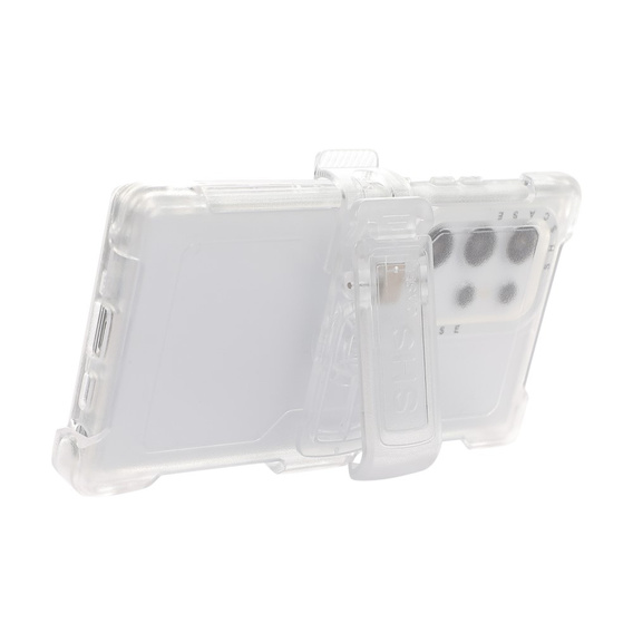 Бронечохол для Samsung Galaxy S24 Ultra, Belt Clip, з кліпсою, прозорий