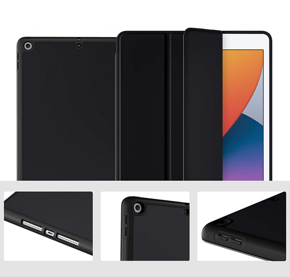 Чехол для iPad 7/8 10.2 2019/2020/2021, Tri-Fold case pen slot, Black