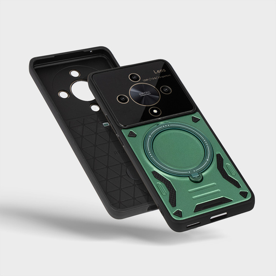 Броньований чохол для Honor Magic 6 Lite 5G, Magnetic Ring, зелений