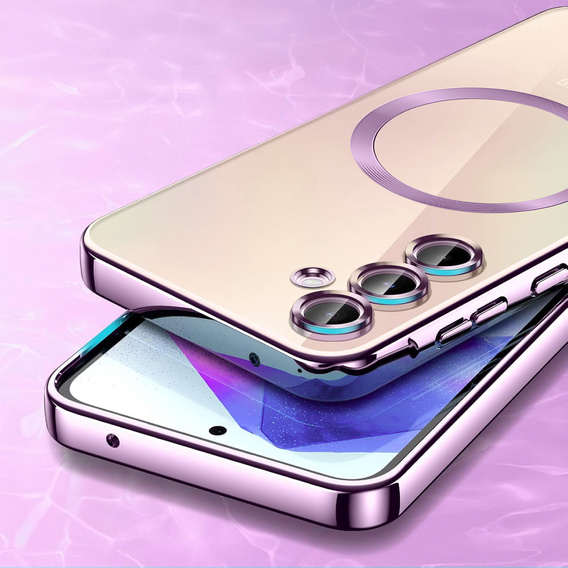 Чохол для Samsung Galaxy A16, Electro MagSafe, рожевий + Скло на екран