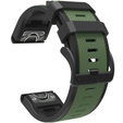 Силіконовий ремінець для Garmin Fenix 5/6/7 Forerunner 945/935, Green / Black