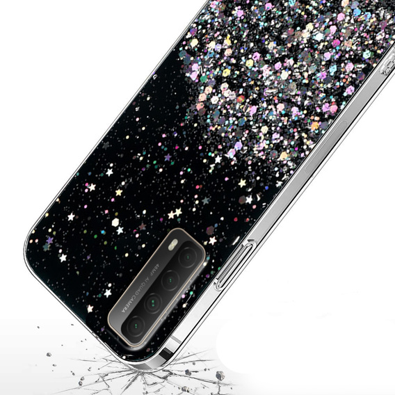 Чехол до Huawei P Smart 2021/Y7A, Glittery, чёрный