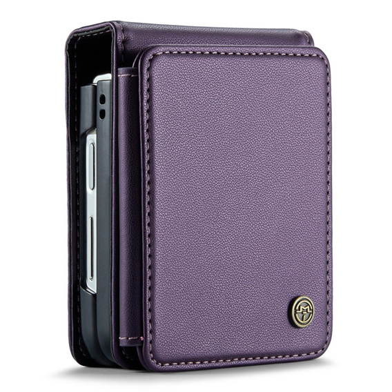 CASEME флип-кейс для Samsung Galaxy Z Flip5 5G, Litchi Wallet, фиолетовый