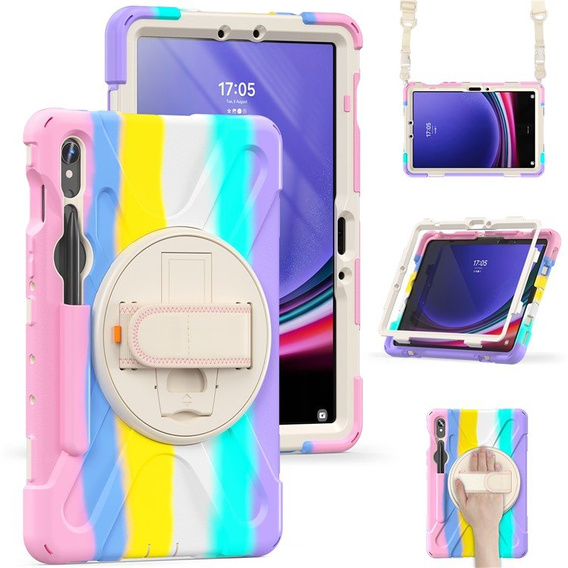 Детский чехол до Tab Samsung Galaxy Tab S7/S8/S9/ X710, бронированый 360, разноцветный
